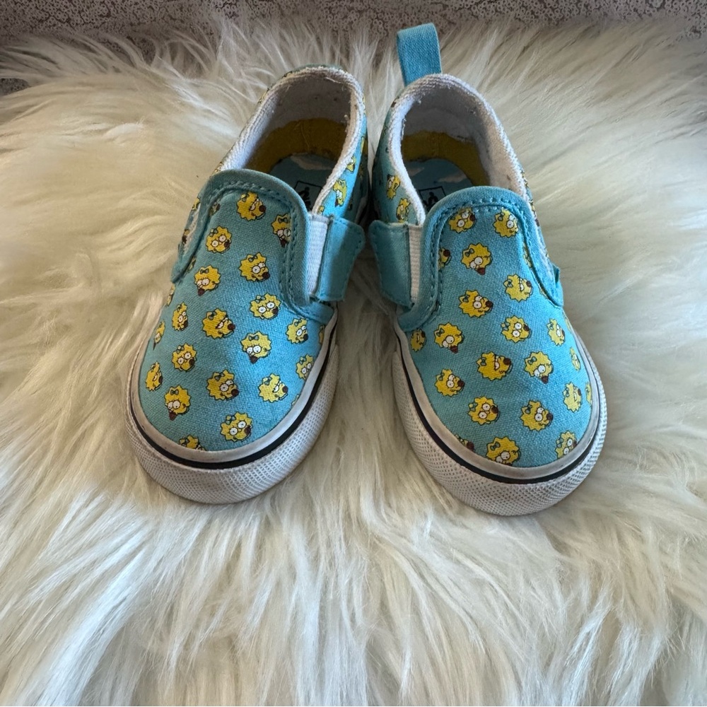 Vans Blue and Yellow Duck Print Sneakers